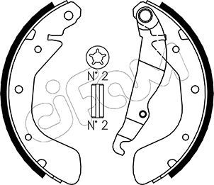 Brake Shoe Set CIFAM 153-309