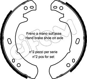 Brake Shoe Set, parking brake CIFAM 153-373