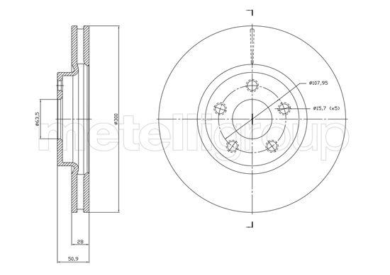 Brake Disc CIFAM 800-1834C