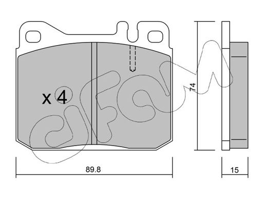 Brake Pad Set, disc brake CIFAM 822-011-0