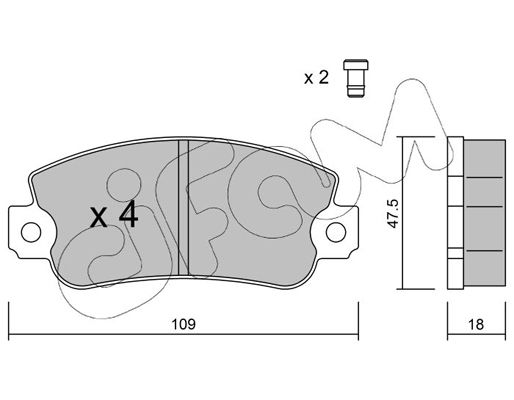 Brake Pad Set, disc brake CIFAM 822-033-1