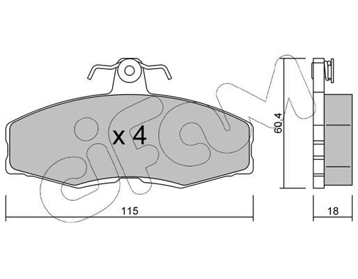 Brake Pad Set, disc brake CIFAM 822-039-0