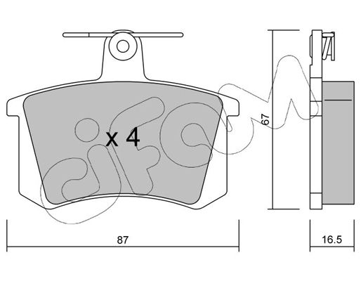 Brake Pad Set, disc brake CIFAM 822-048-0