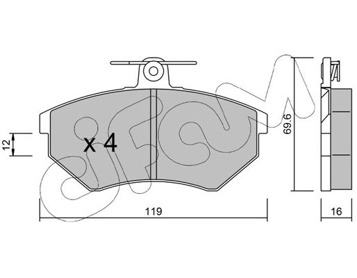 Brake Pad Set, disc brake CIFAM 822-050-0