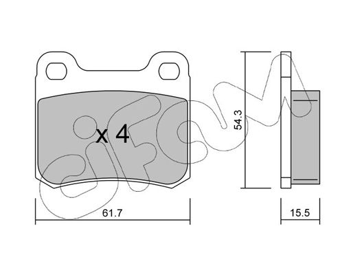 Brake Pad Set, disc brake CIFAM 822-092-1