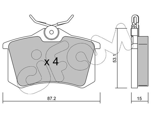 Brake Pad Set, disc brake CIFAM 822-100-0