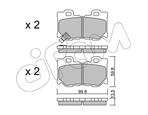Brake Pad Set, disc brake CIFAM 822-1030-0