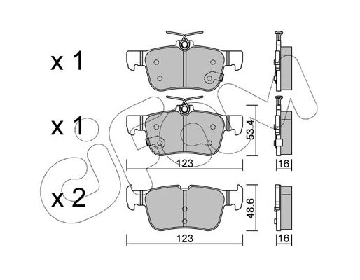 Brake Pad Set, disc brake CIFAM 822-1040-0