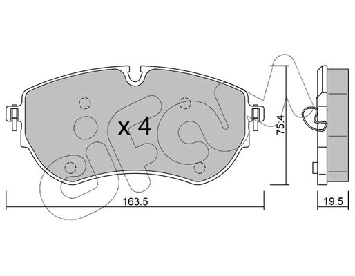 Brake Pad Set, disc brake CIFAM 822-1172-0