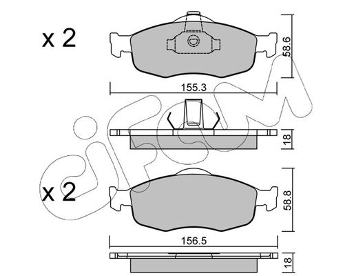 Brake Pad Set, disc brake CIFAM 822-146-0