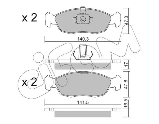 Brake Pad Set, disc brake CIFAM 822-156-1