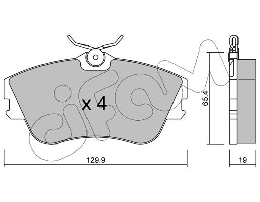 Brake Pad Set, disc brake CIFAM 822-164-0