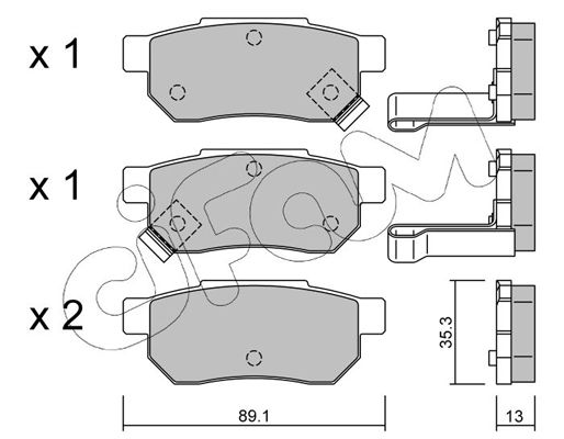 Brake Pad Set, disc brake CIFAM 822-170-1