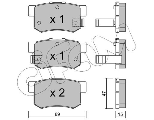 Brake Pad Set, disc brake CIFAM 822-173-0