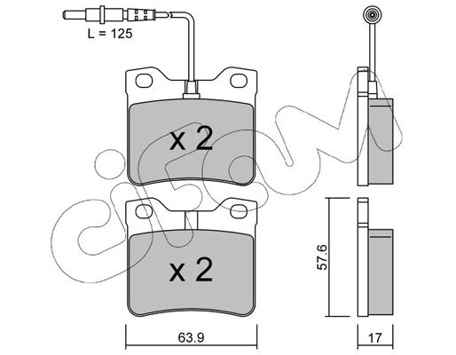 Brake Pad Set, disc brake CIFAM 822-192-0
