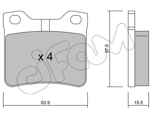 Brake Pad Set, disc brake CIFAM 822-192-1