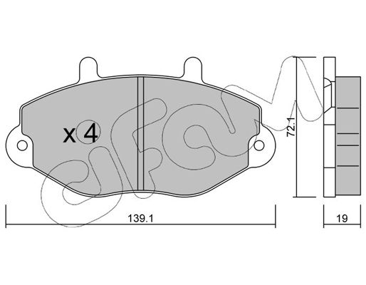 Brake Pad Set, disc brake CIFAM 822-195-0