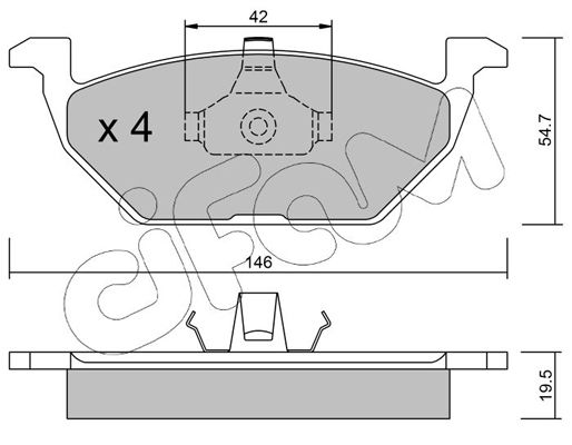 Brake Pad Set, disc brake CIFAM 822-211-0