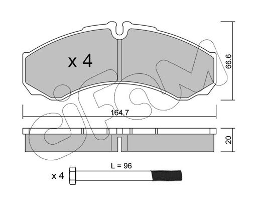 Brake Pad Set, disc brake CIFAM 822-212-0