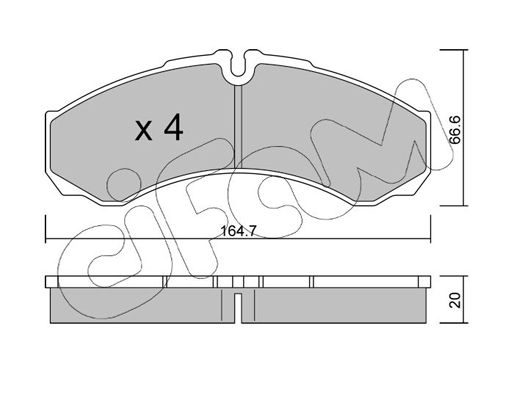 Brake Pad Set, disc brake CIFAM 822-212-6