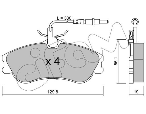 Brake Pad Set, disc brake CIFAM 822-217-0