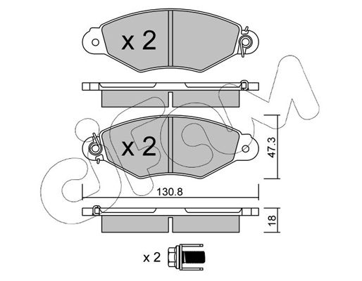 Brake Pad Set, disc brake CIFAM 822-253-0