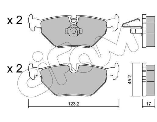 Brake Pad Set, disc brake CIFAM 822-261-0