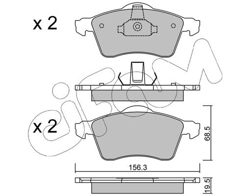 Brake Pad Set, disc brake CIFAM 822-263-0