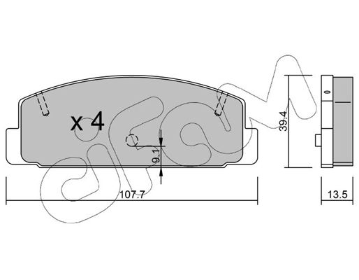 Brake Pad Set, disc brake CIFAM 822-302-1
