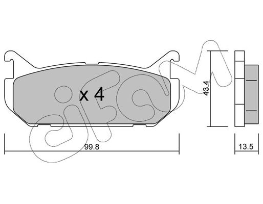 Brake Pad Set, disc brake CIFAM 822-303-0