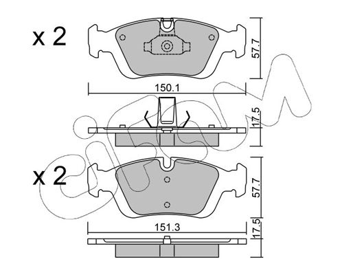 Brake Pad Set, disc brake CIFAM 822-312-0