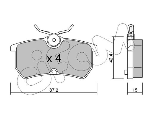 Brake Pad Set, disc brake CIFAM 822-317-0