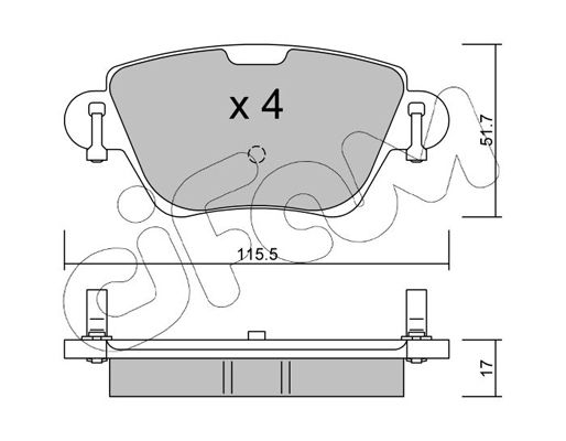 Brake Pad Set, disc brake CIFAM 822-319-0