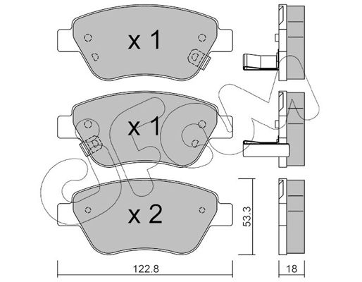 Brake Pad Set, disc brake CIFAM 822-321-4