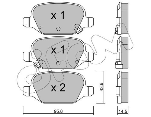 Brake Pad Set, disc brake CIFAM 822-324-5