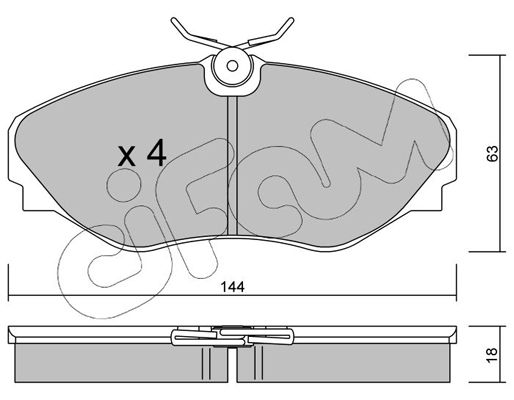 Brake Pad Set, disc brake CIFAM 822-338-0