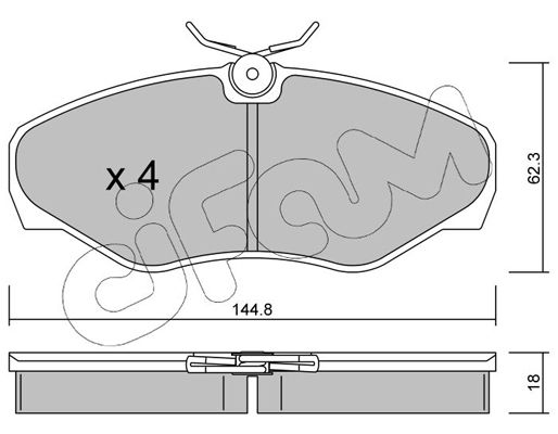 Brake Pad Set, disc brake CIFAM 822-338-2