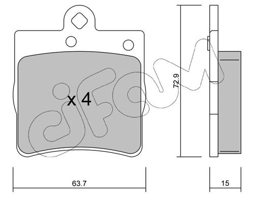 Brake Pad Set, disc brake CIFAM 822-343-0