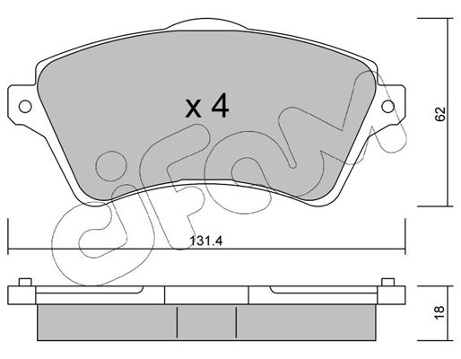 Brake Pad Set, disc brake CIFAM 822-349-0