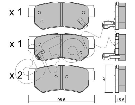 Brake Pad Set, disc brake CIFAM 822-365-0