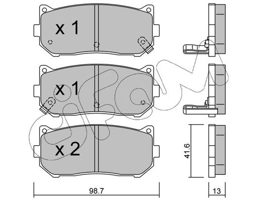 Brake Pad Set, disc brake CIFAM 822-372-0