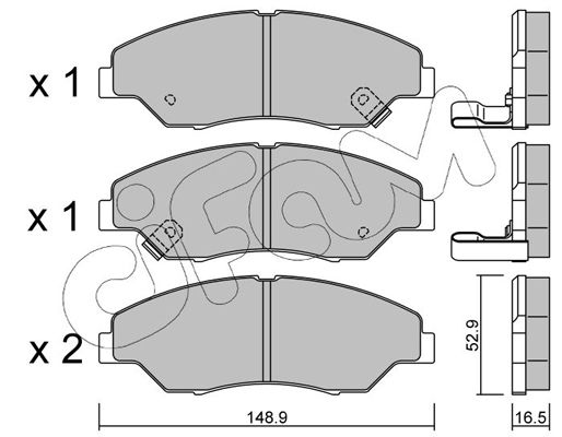 Brake Pad Set, disc brake CIFAM 822-376-0