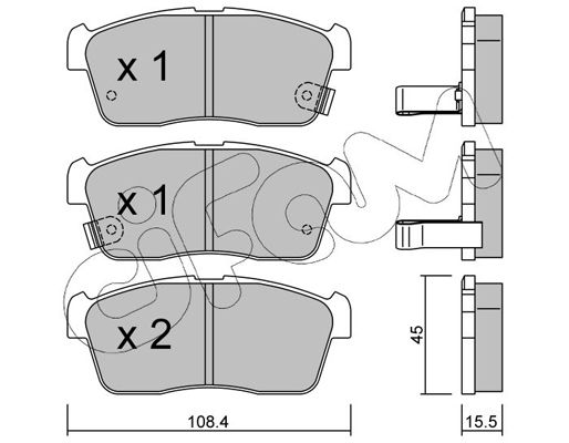 Brake Pad Set, disc brake CIFAM 822-415-0