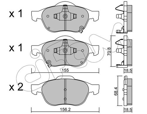 Brake Pad Set, disc brake CIFAM 822-448-0