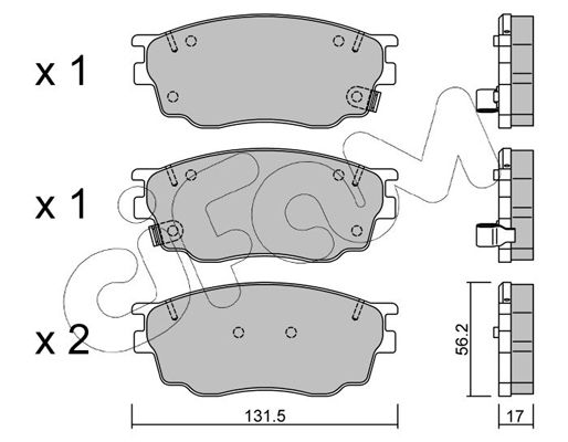 Brake Pad Set, disc brake CIFAM 822-475-0