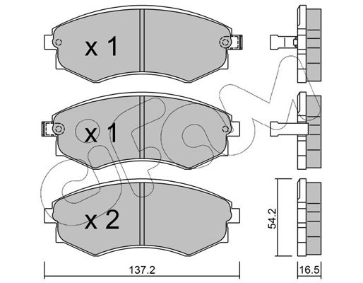 Brake Pad Set, disc brake CIFAM 822-518-0