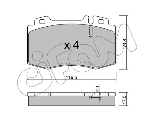 Brake Pad Set, disc brake CIFAM 822-563-0