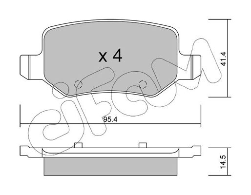 Brake Pad Set, disc brake CIFAM 822-565-0