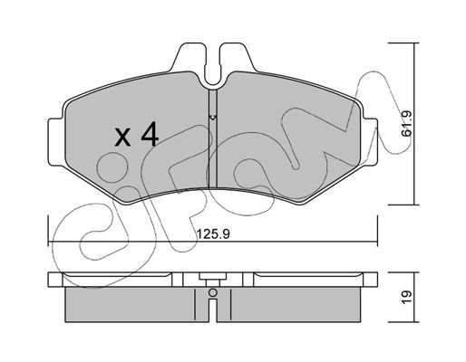 Brake Pad Set, disc brake CIFAM 822-572-0