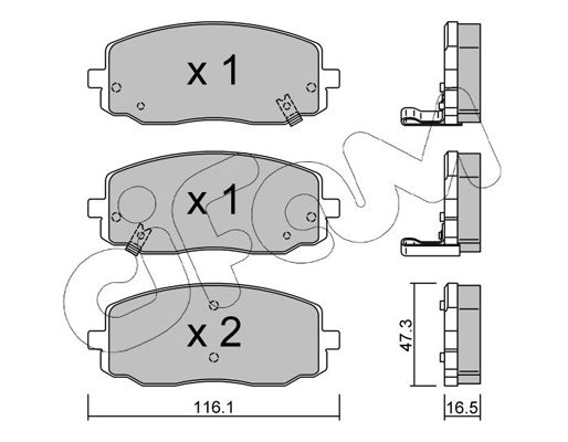 Brake Pad Set, disc brake CIFAM 822-629-0